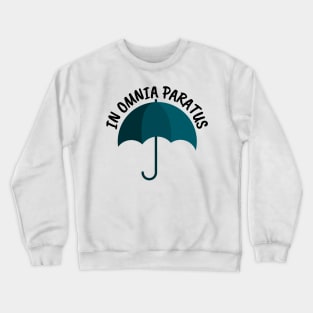 In Omnia Paratus - Umbrella - White - Gilmore Crewneck Sweatshirt